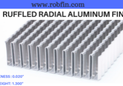ruffled radial aluminum fin for heat transfer